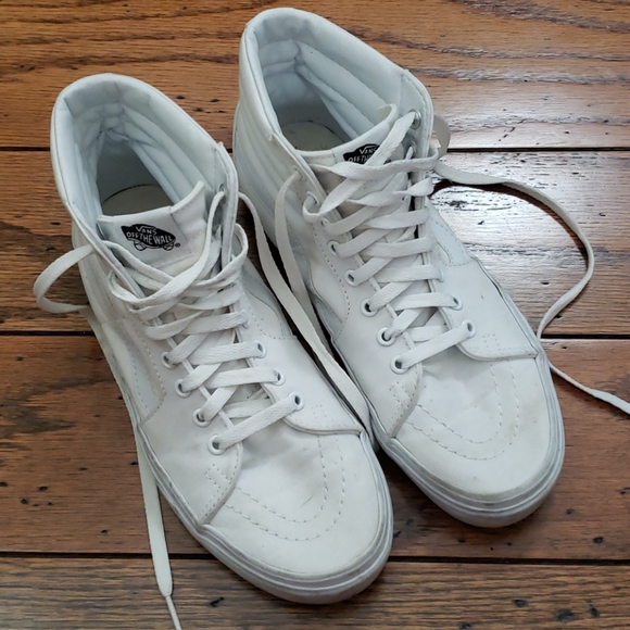 vans sk8 hi all white